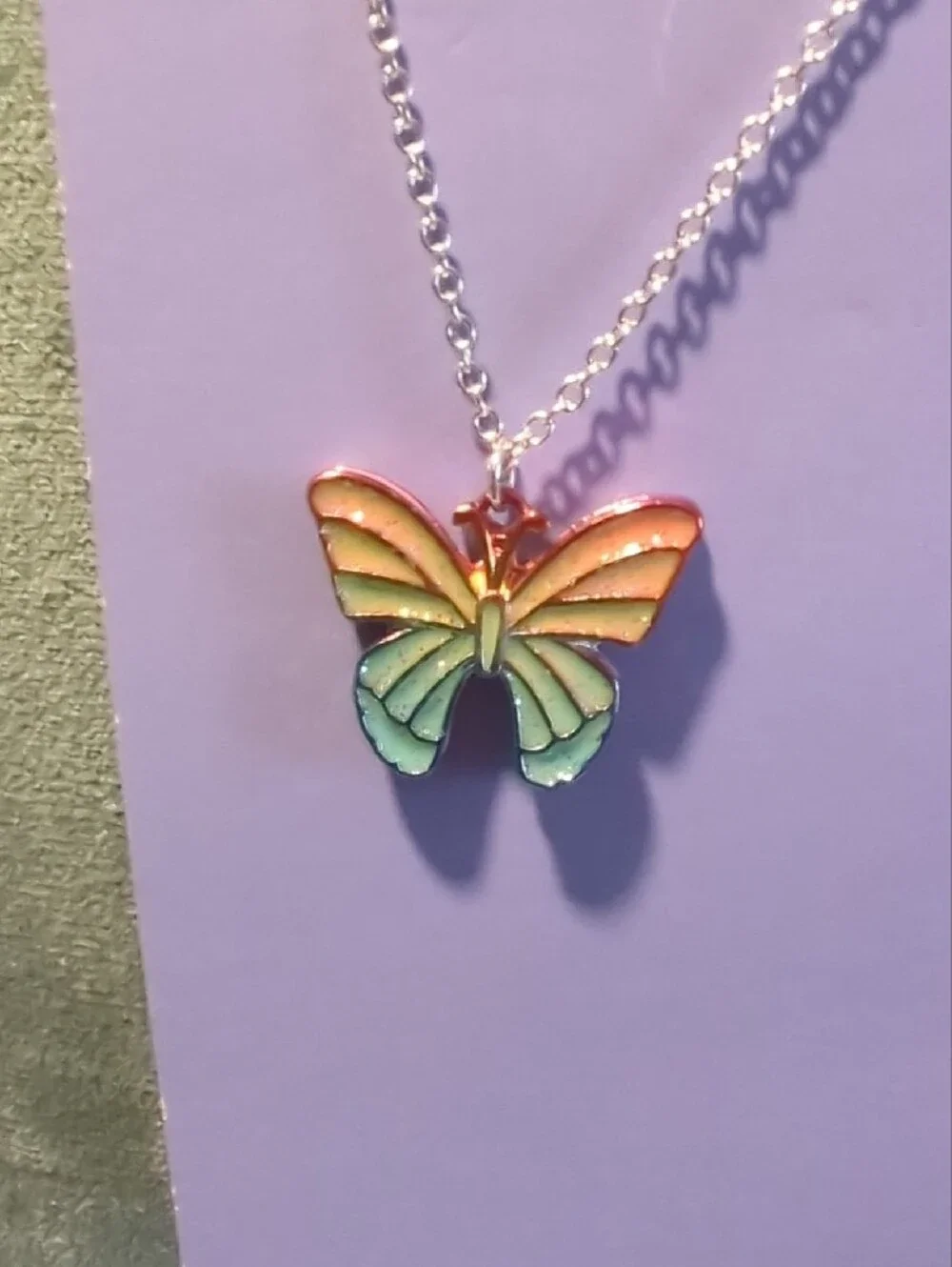 claire's Kids Rainbow Butterfly Necklace  And Bracelet- Multicolor Set